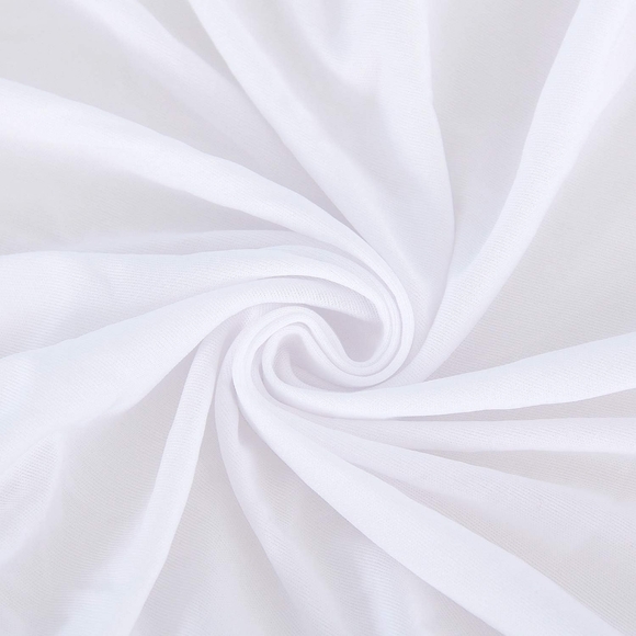 Box Spring Cover Queen Size, Elastic Fabric Wrap Around 4 Sides Bed Skirt, Sleek - Picture 5 of 7